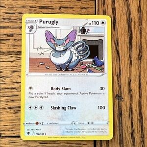 Purugly Pokémon Card 128/189